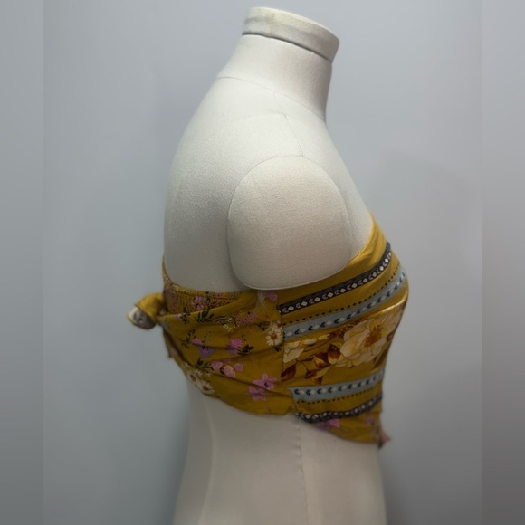 MUSTARD ROAD TRIPPIN' TIE BACK SCARF TUBE TOP Sz S - Picture 3 of 8